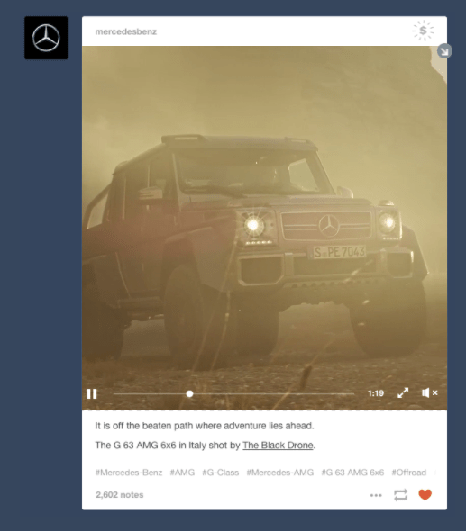 Tumblr Video Sponsored Posts